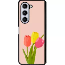 Coque Samsung Galaxy Z Fold5 - Silicone rigide noir Spring 23 tulip trio