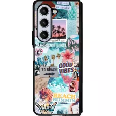 Coque Samsung Galaxy Z Fold5 - Silicone rigide noir Summer 20 collage