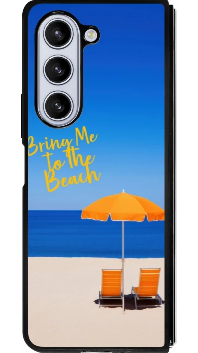 Coque Samsung Galaxy Z Fold5 - Silicone rigide noir Summer 2025 Bring me to the beach