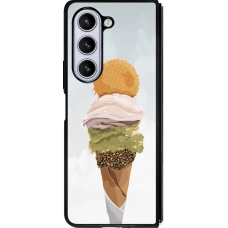 Coque Samsung Galaxy Z Fold5 - Silicone rigide noir Summer 2025 Cornet
