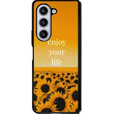 Samsung Galaxy Z Fold5 Case Hülle - Silikon schwarz Summer 2026 Enjoy your life