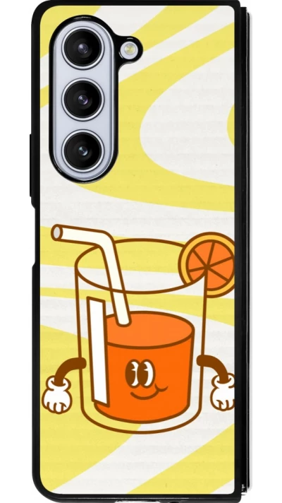Coque Samsung Galaxy Z Fold5 - Silicone rigide noir Summer drink 2026
