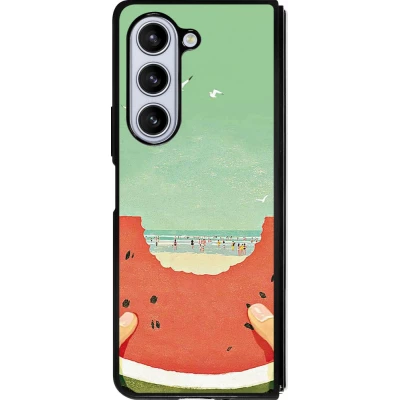Samsung Galaxy Z Fold5 Case Hülle - Silikon schwarz Views through a watermelon Summer 2026