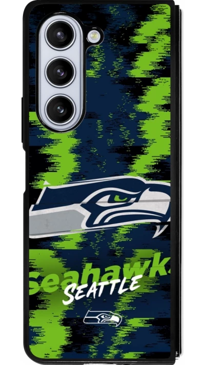 Coque Samsung Galaxy Z Fold5 - Silicone rigide noir Super Bowl 26 Seattle 2