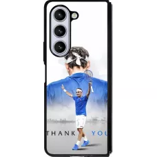 Coque Samsung Galaxy Z Fold5 - Silicone rigide noir Thank you Roger