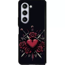 Samsung Galaxy Z Fold5 Case Hülle - Silikon schwarz Valentine 2024 gothic love
