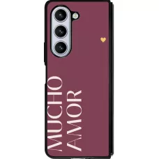 Samsung Galaxy Z Fold5 Case Hülle - Silikon schwarz Valentine 2024 mucho amor rosado