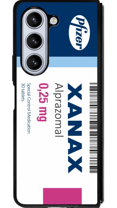 Coque Samsung Galaxy Z Fold5 - Silicone rigide noir Xanax Alprazolam 2025