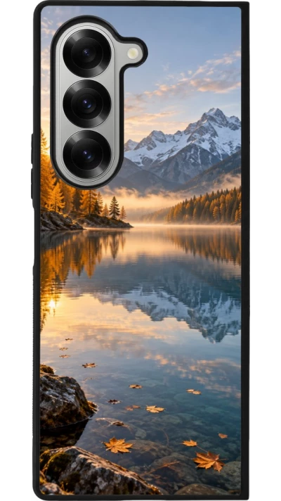 Coque Samsung Galaxy Z Fold6 - Silicone rigide noir Autumn 26 Autumn lake