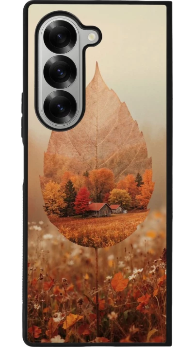 Coque Samsung Galaxy Z Fold6 - Silicone rigide noir Autumn 26 Autumn leaf