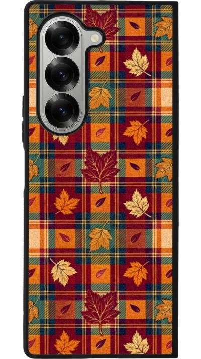 Coque Samsung Galaxy Z Fold6 - Silicone rigide noir Autumn 26 Autumn pattern
