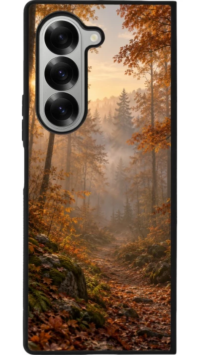 Coque Samsung Galaxy Z Fold6 - Silicone rigide noir Autumn 26 Autumn walk