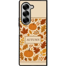 Coque Samsung Galaxy Z Fold6 - Silicone rigide noir Autumn 26 Hello autumn