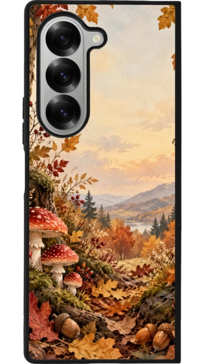 Coque Samsung Galaxy Z Fold6 - Silicone rigide noir Autumn 26 Illustrated Autumn