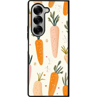 Samsung Galaxy Z Fold6 Case Hülle - Silikon schwarz Easter 2026 Illustration carrots