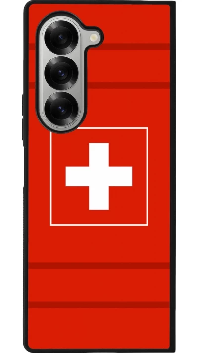 Samsung Galaxy Z Fold6 Case Hülle - Silikon schwarz Euro 2020 Switzerland