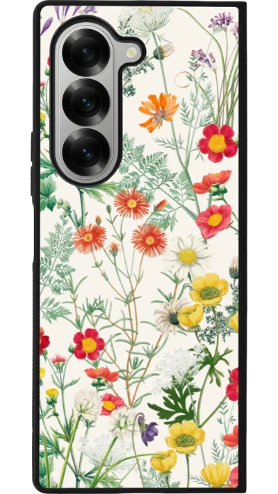 Samsung Galaxy Z Fold6 Case Hülle - Silikon schwarz Flora Botanical Wildlife