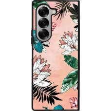 Samsung Galaxy Z Fold6 Case Hülle - Silikon schwarz Flowers Artprint