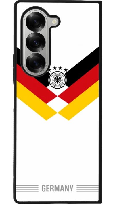 Coque Samsung Galaxy Z Fold6 - Silicone rigide noir Maillot de football Allemagne 2026 personnalisable