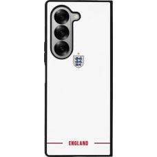 Coque Samsung Galaxy Z Fold6 - Silicone rigide noir Maillot de football Angleterre 2026 personnalisable