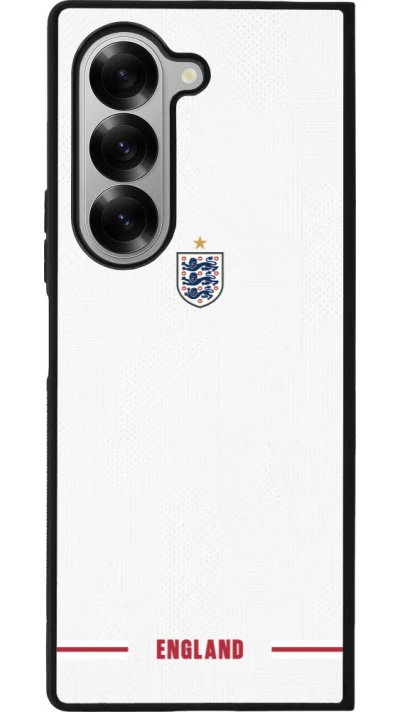 Coque Samsung Galaxy Z Fold6 - Silicone rigide noir Maillot de football Angleterre 2026 personnalisable