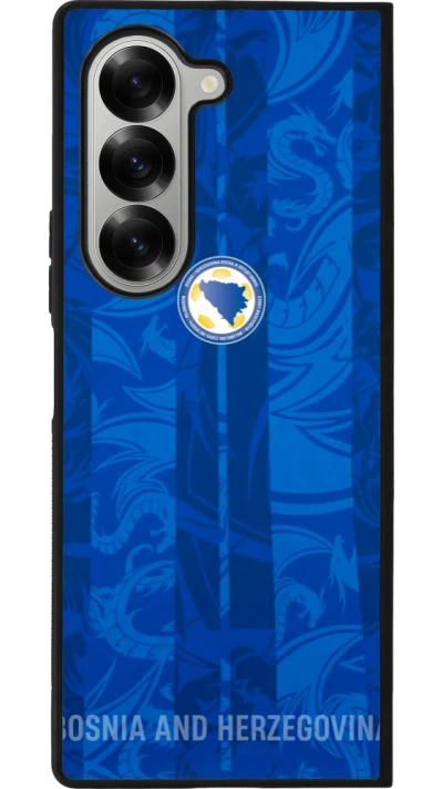 Coque Samsung Galaxy Z Fold6 - Silicone rigide noir Maillot de football Bosnie-Herzégovine 2026 personnalisable