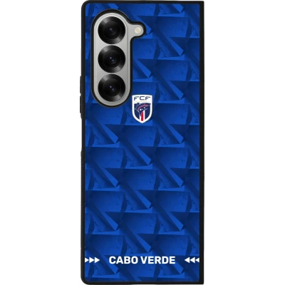 Coque Samsung Galaxy Z Fold6 - Silicone rigide noir Maillot de football Cap-Vert 2026 personnalisable