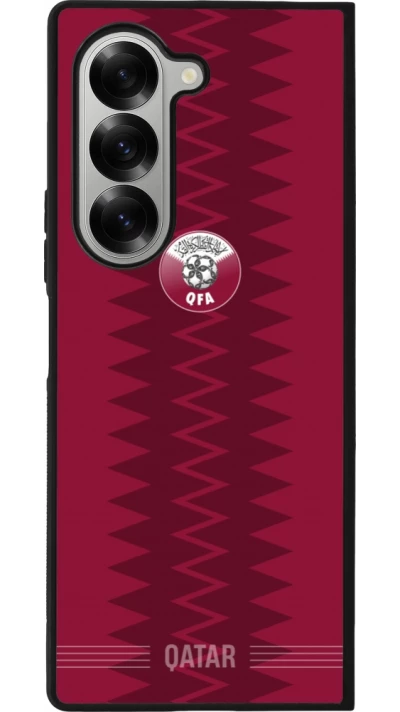 Samsung Galaxy Z Fold6 Case Hülle - Silikon schwarz Qatar 2026 personalisierbares Fussballtrikot