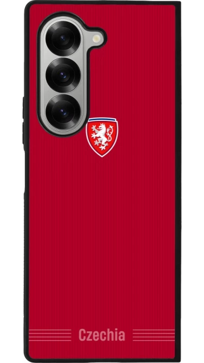 Samsung Galaxy Z Fold6 Case Hülle - Silikon schwarz Tschechische Republik 2026 personalisierbares Fussballtrikot