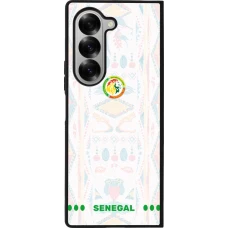 Coque Samsung Galaxy Z Fold6 - Silicone rigide noir Maillot de football Sénégal 2026 personnalisable