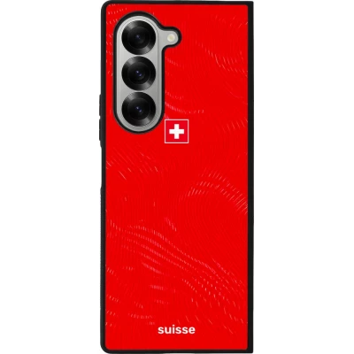 Samsung Galaxy Z Fold6 Case Hülle - Silikon schwarz Schweiz 2026 personalisierbares Fussballtrikot