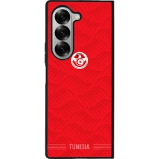 Coque Samsung Galaxy Z Fold6 - Silicone rigide noir Maillot de football Tunisie 2026 personnalisable