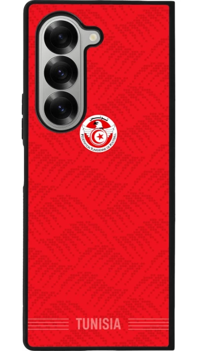 Samsung Galaxy Z Fold6 Case Hülle - Silikon schwarz Tunesien 2026 personalisierbares Fussballtrikot