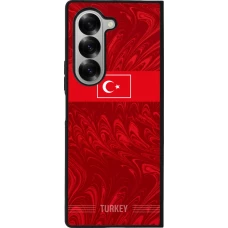 Coque Samsung Galaxy Z Fold6 - Silicone rigide noir Maillot de football Turquie 2026 personnalisable
