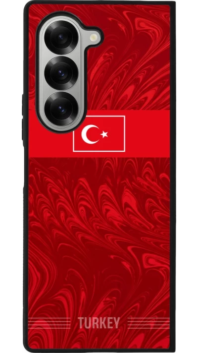 Samsung Galaxy Z Fold6 Case Hülle - Silikon schwarz Türkei 2026 personalisierbares Fussballtrikot