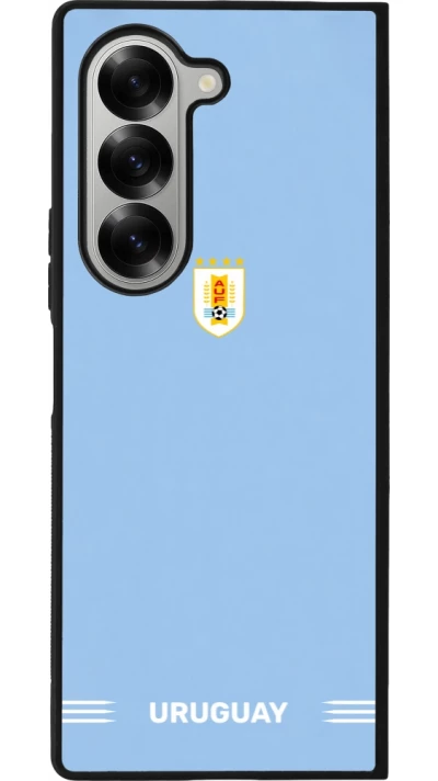 Samsung Galaxy Z Fold6 Case Hülle - Silikon schwarz Uruguay 2026 personalisierbares Fussballtrikot