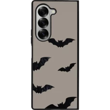 Coque Samsung Galaxy Z Fold6 - Silicone rigide noir Halloween 2026 Bats