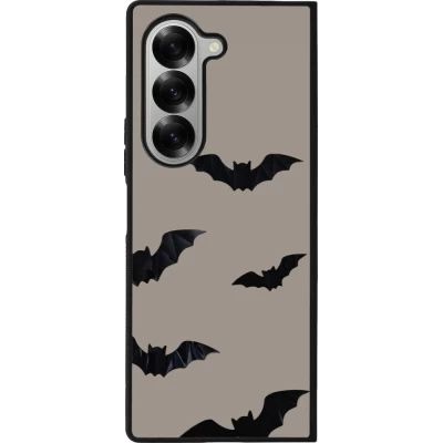Coque Samsung Galaxy Z Fold6 - Silicone rigide noir Halloween 2026 Bats