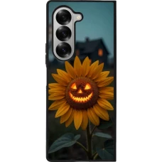 Coque Samsung Galaxy Z Fold6 - Silicone rigide noir Halloween 2026 Evil Sunflower