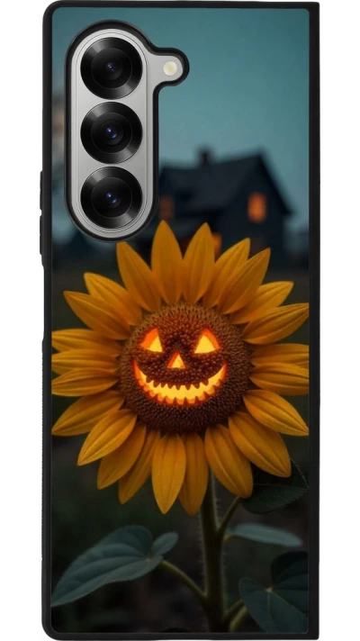 Coque Samsung Galaxy Z Fold6 - Silicone rigide noir Halloween 2026 Evil Sunflower