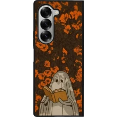 Coque Samsung Galaxy Z Fold6 - Silicone rigide noir Halloween 2026 Ghost reading