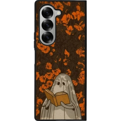 Coque Samsung Galaxy Z Fold6 - Silicone rigide noir Halloween 2026 Ghost reading