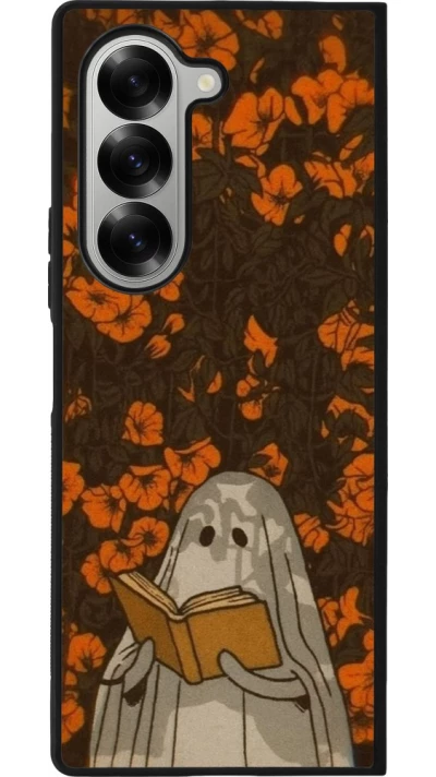 Coque Samsung Galaxy Z Fold6 - Silicone rigide noir Halloween 2026 Ghost reading