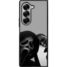 Coque Samsung Galaxy Z Fold6 - Silicone rigide noir Halloween 2026 Scream and Michael Myers