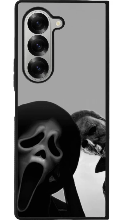 Coque Samsung Galaxy Z Fold6 - Silicone rigide noir Halloween 2026 Scream and Michael Myers