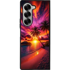 Coque Samsung Galaxy Z Fold6 - Silicone rigide noir Maldives Dusk Bliss
