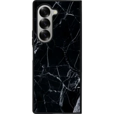 Coque Samsung Galaxy Z Fold6 - Silicone rigide noir Marble Black 01