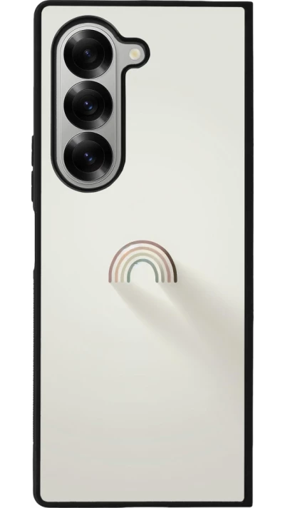 Coque Samsung Galaxy Z Fold6 - Silicone rigide noir Mini Rainbow Minimal