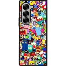 Coque Samsung Galaxy Z Fold6 - Silicone rigide noir Mixed cartoons