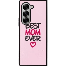Coque Samsung Galaxy Z Fold6 - Silicone rigide noir Mom 2023 best Mom ever pink